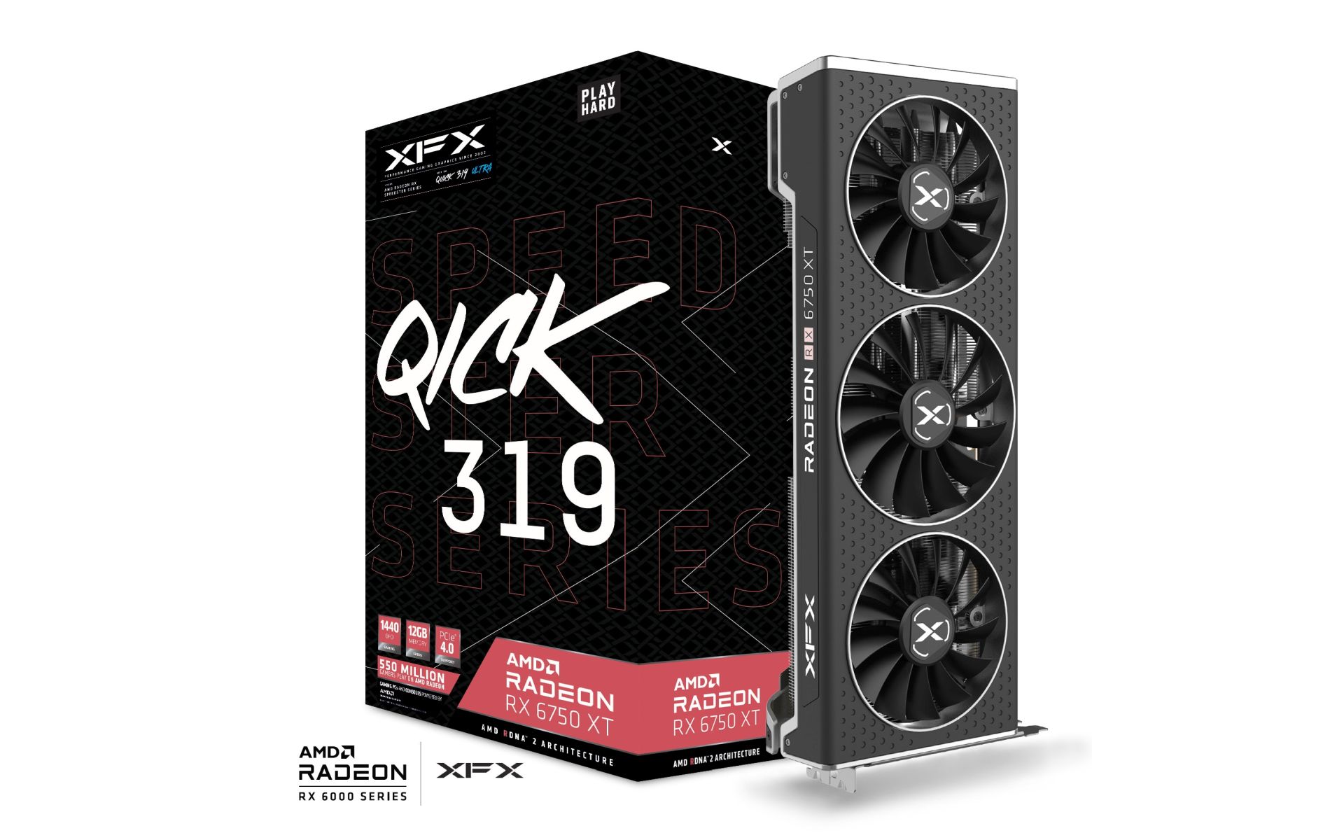 GPU AMD RX 6750XT 12GB XFX QICK 319